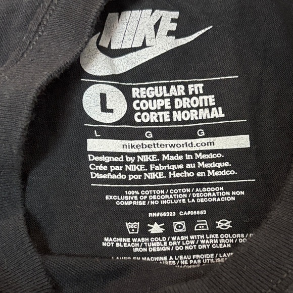 Nike Black Tee with Grey and Red Graphic - Picture 4 of 4